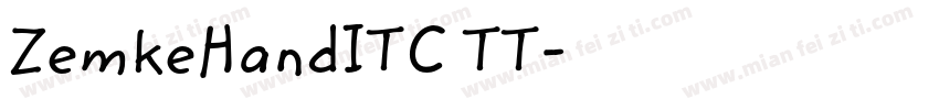 ZemkeHandITC TT字体转换